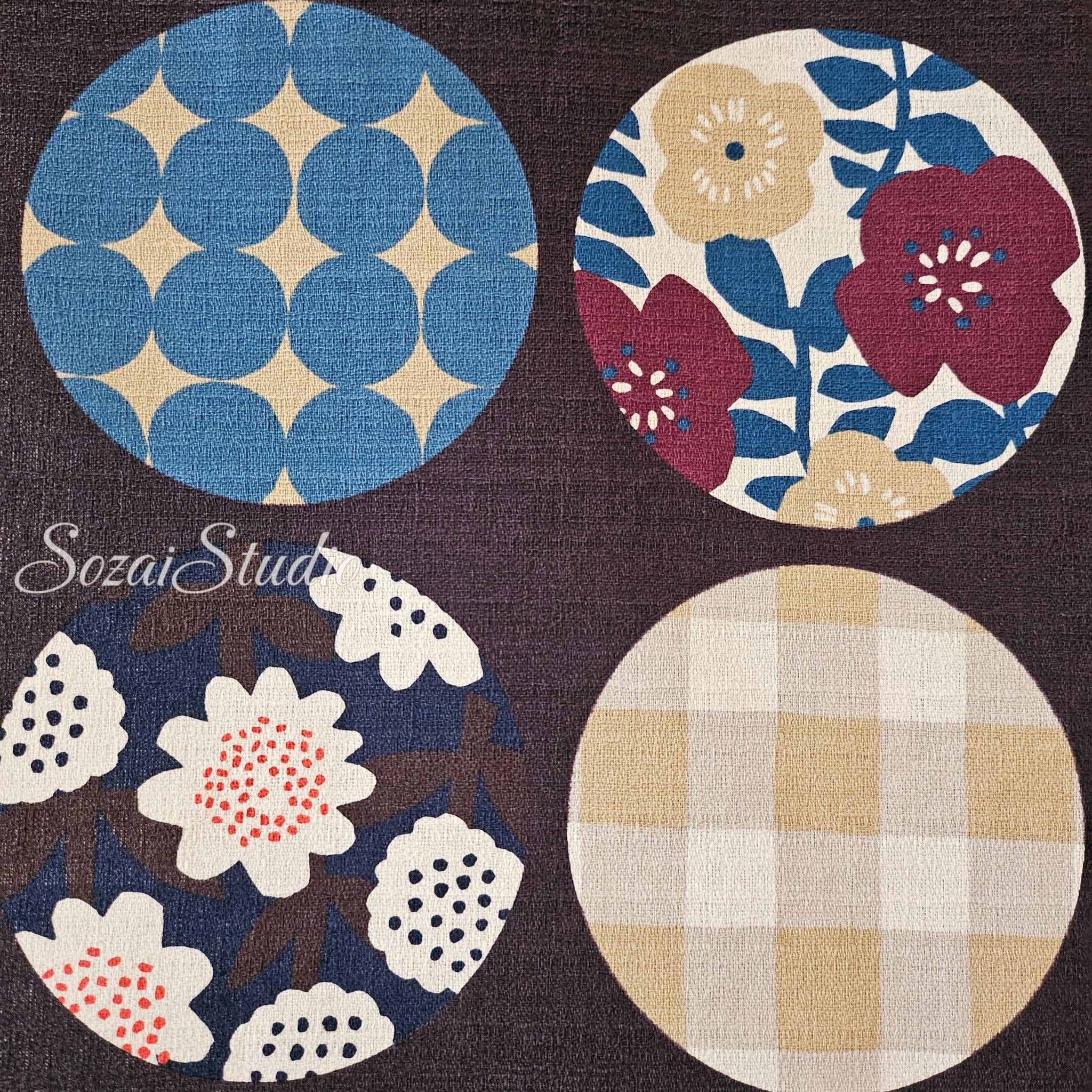 Japan imported, 1 Yard Baniran Cotton Dobby Miori colloction, Brown