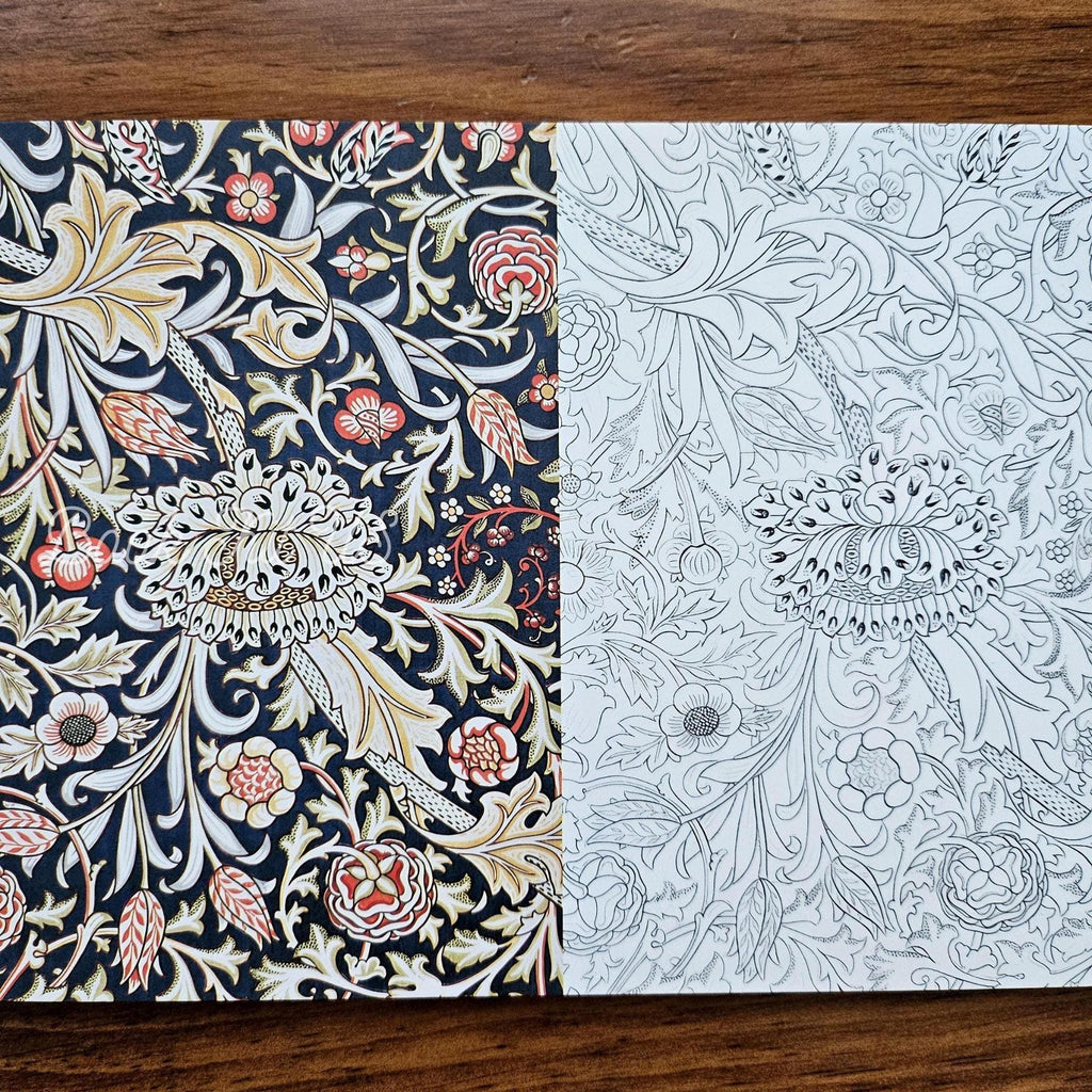 William Morris Postcard Coloring Book – Japanese Art & Crafts Designs