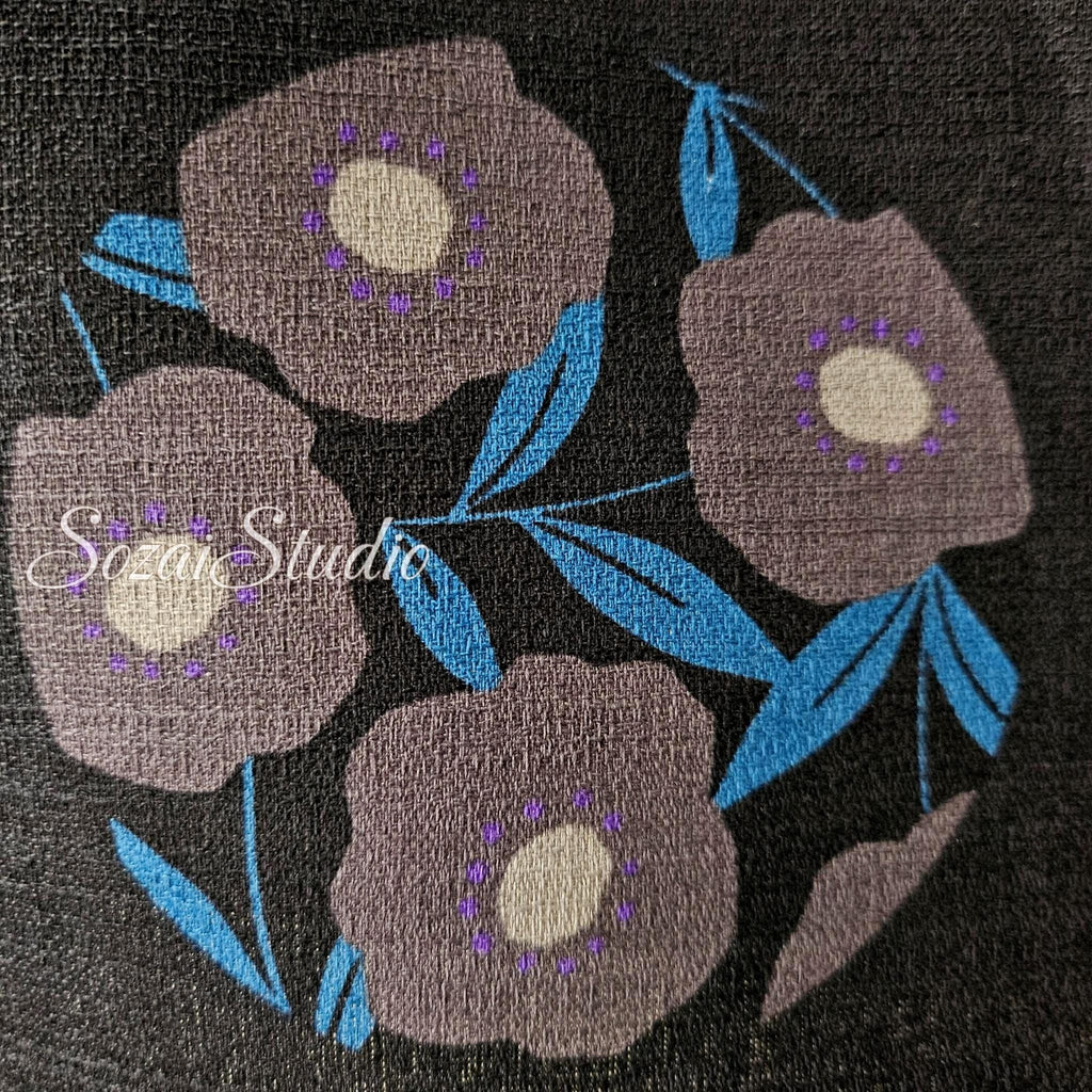 1 Yard Japan imported, Dobby fabric Cotton 100 - Miori colloction, Black