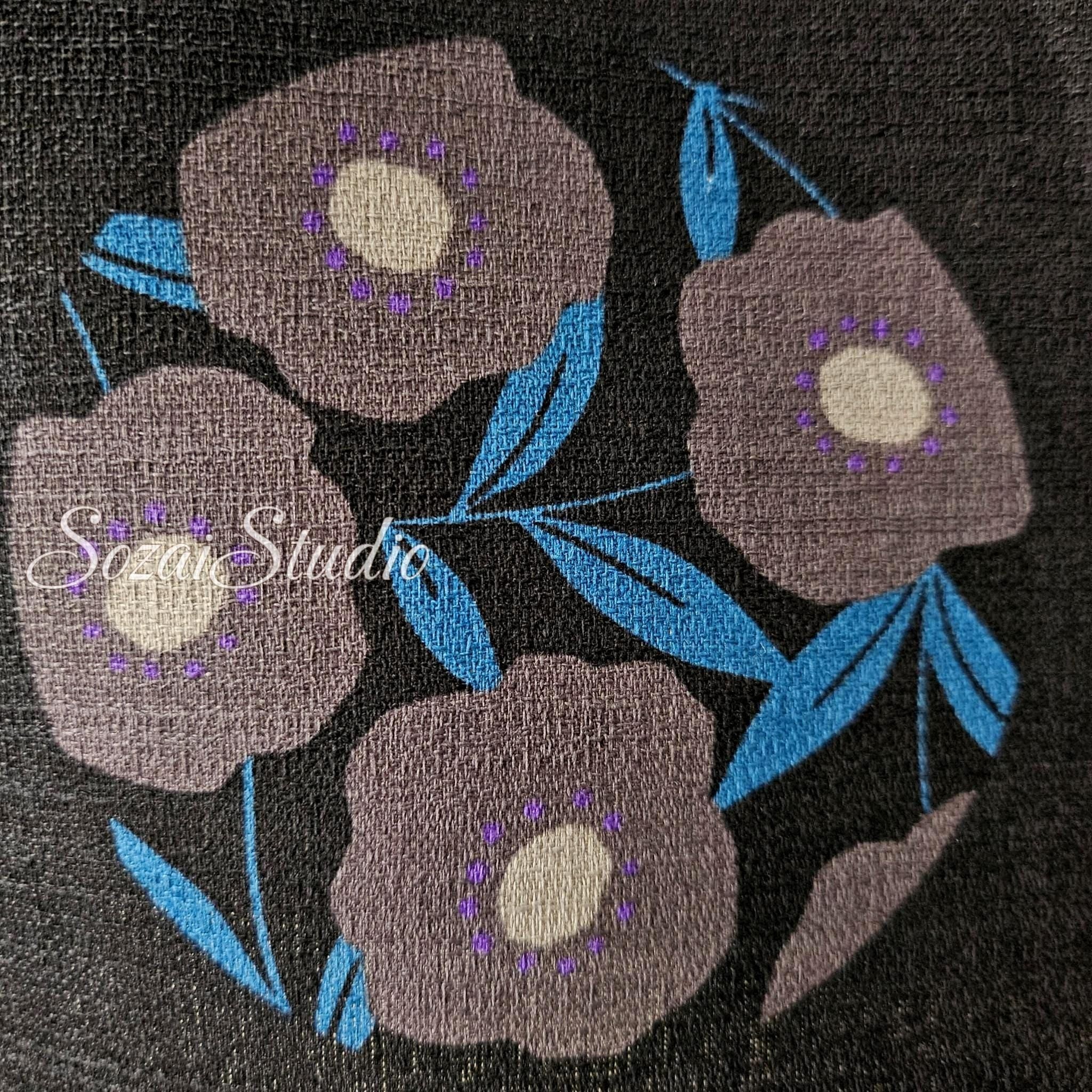 1 Yard Japan imported, Dobby fabric Cotton 100 - Miori colloction, Black