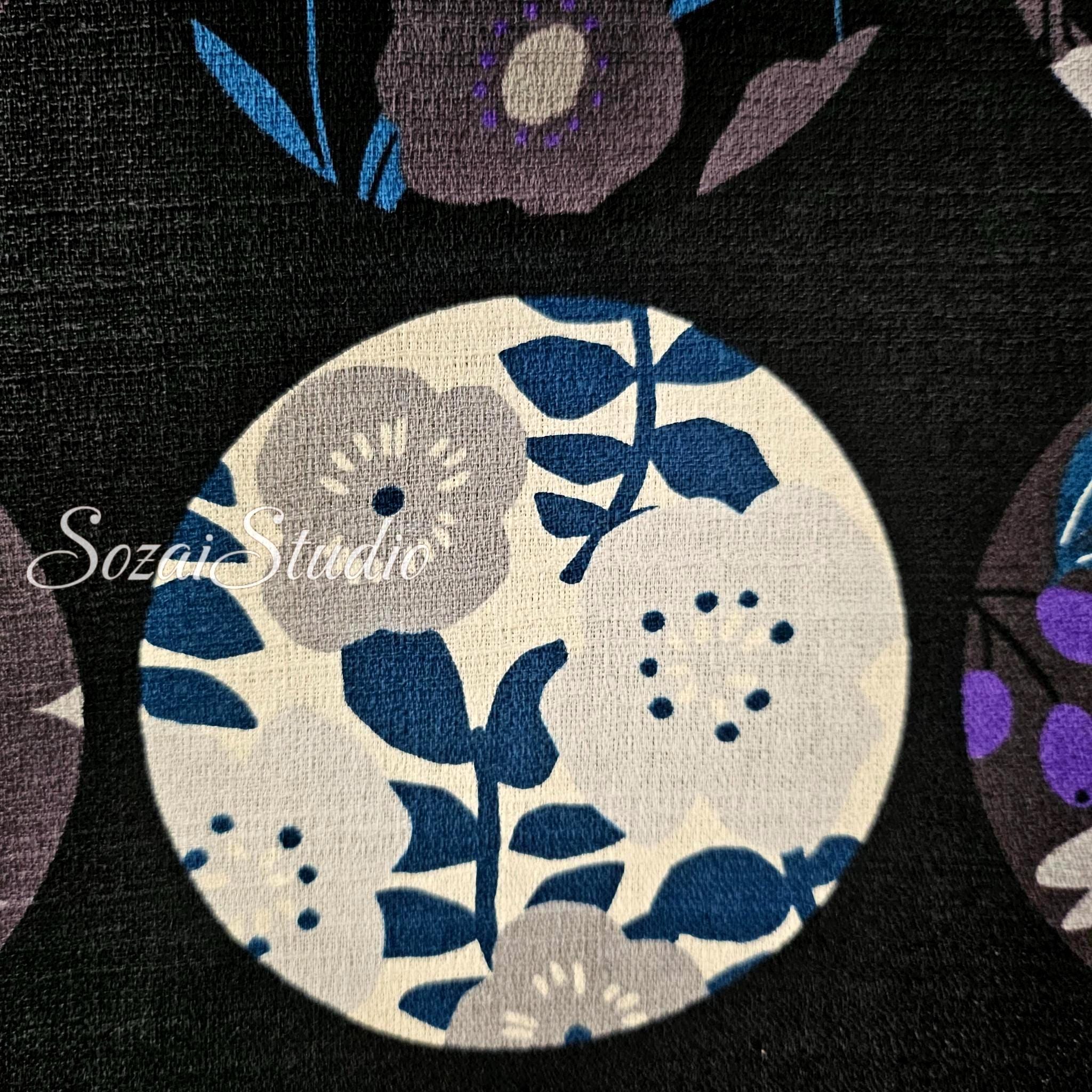 1 Yard Japan imported, Dobby fabric Cotton 100 - Miori colloction, Black