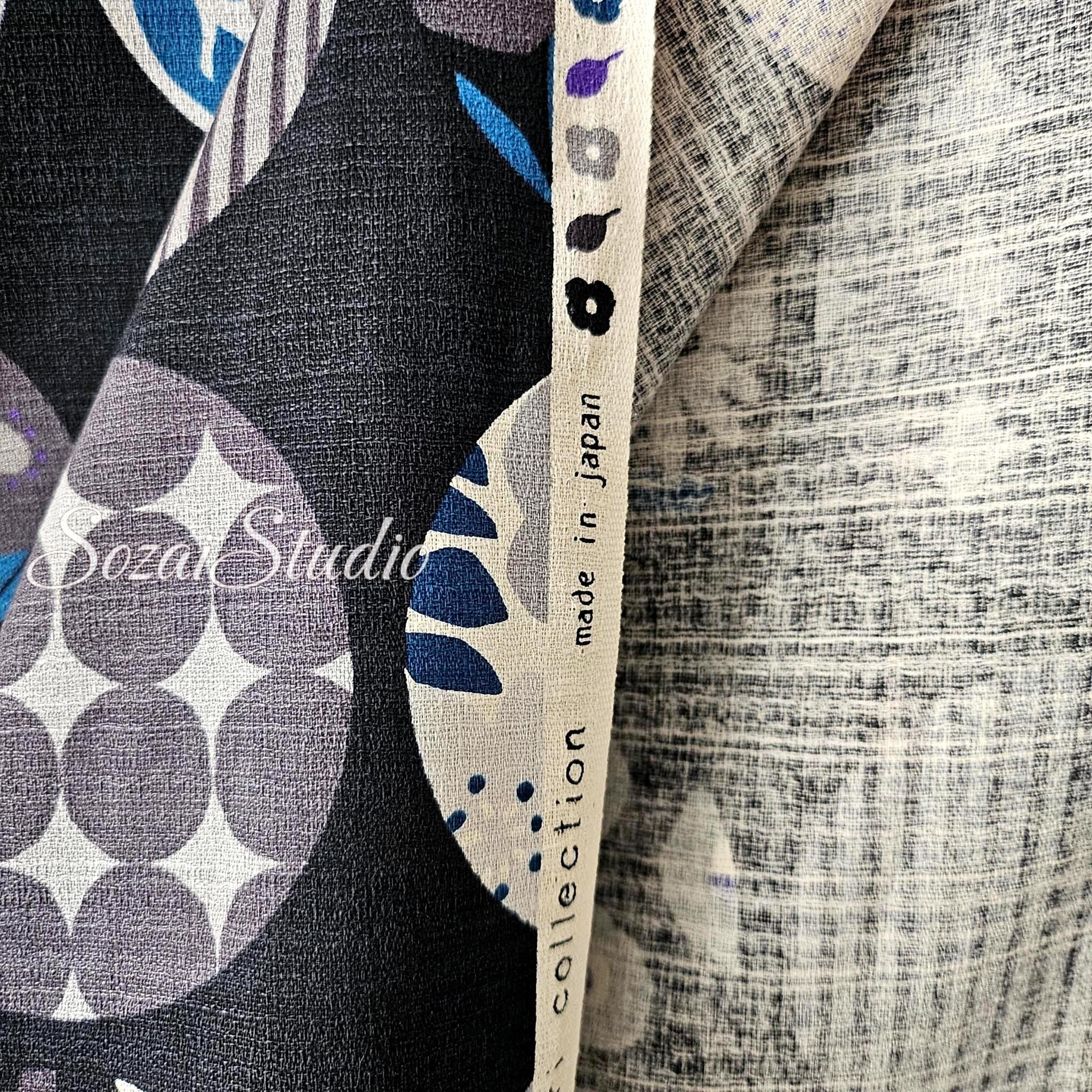 1 Yard Japan imported, Dobby fabric Cotton 100 - Miori colloction, Black