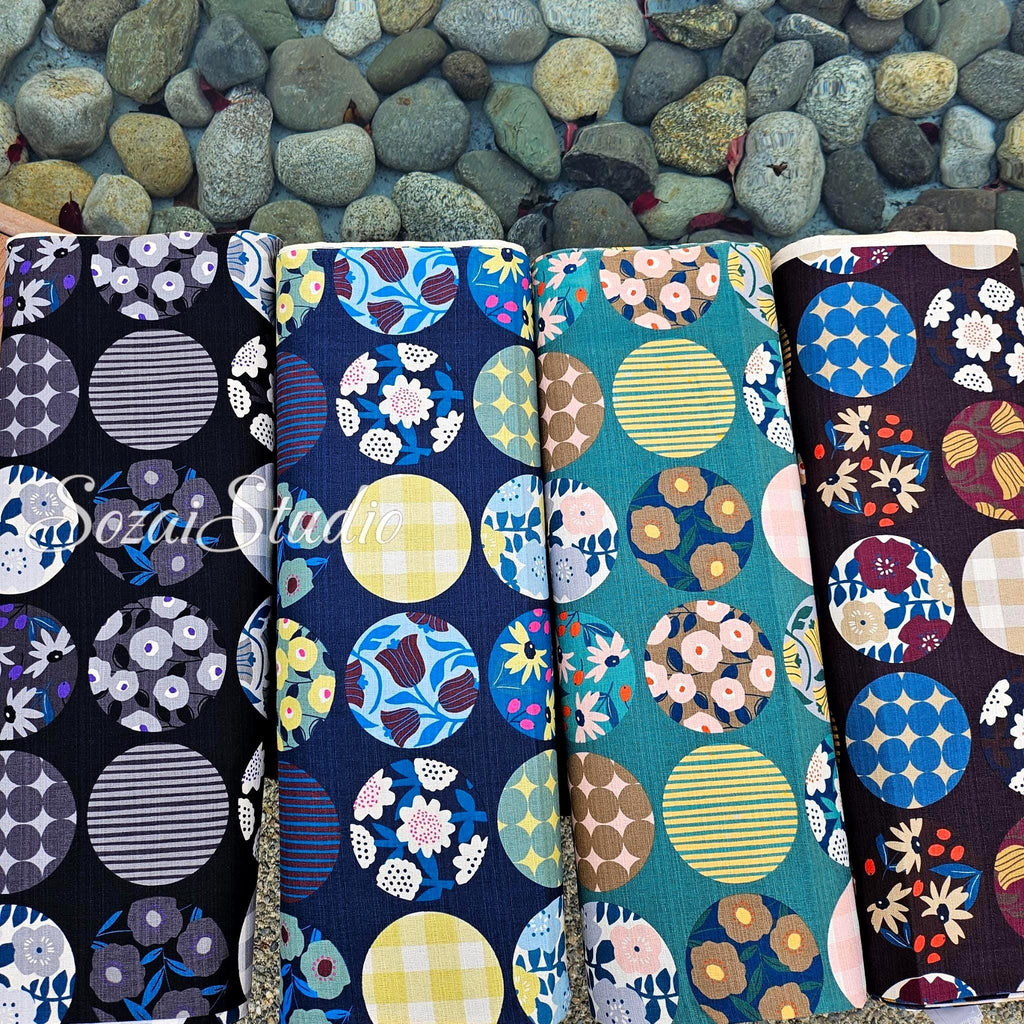 1 Yard Japan imported, Dobby fabric Cotton 100 - Miori colloction, Black