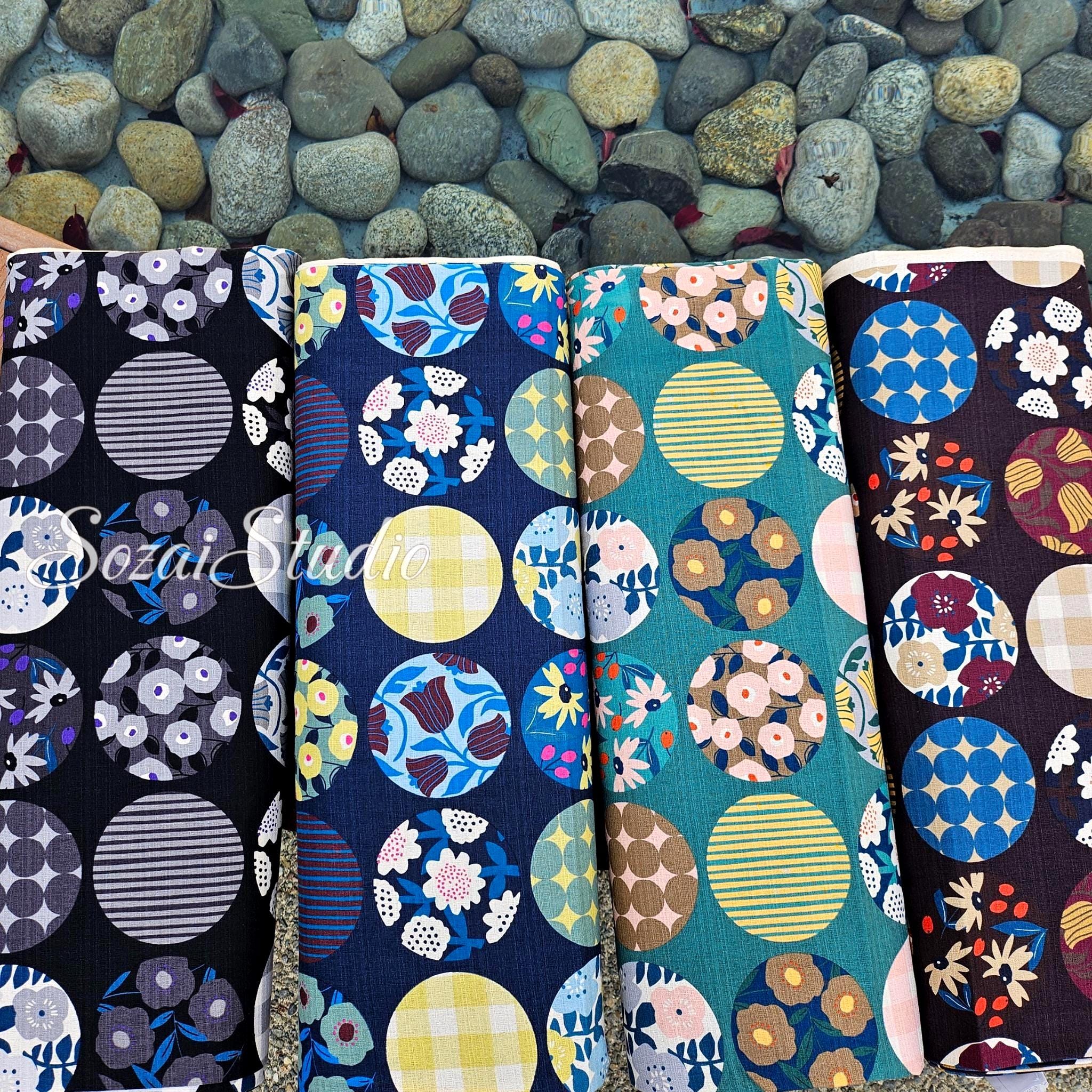 1 Yard Japan imported, Dobby fabric Cotton 100 - Miori colloction, Black