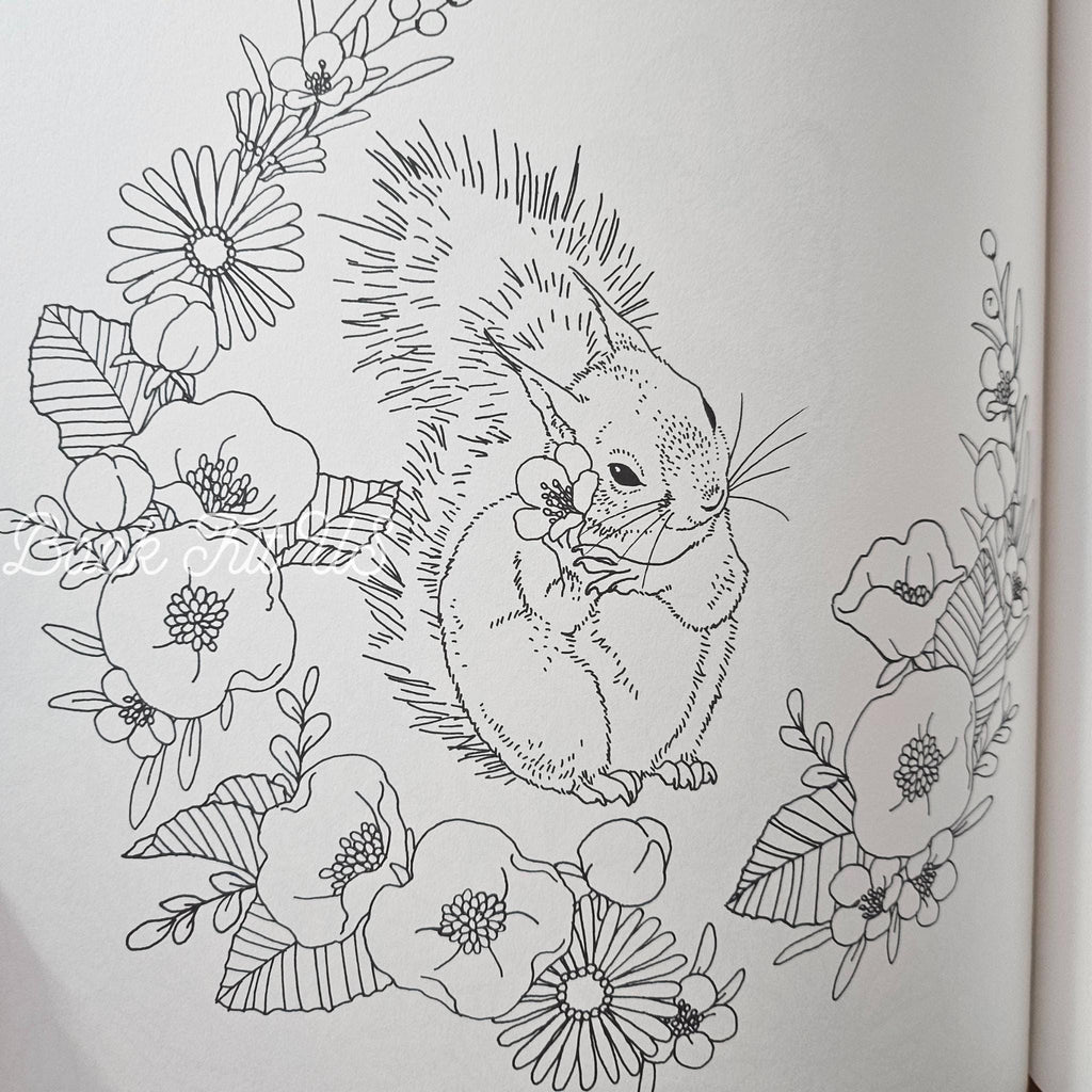 Forest Animals Coloring Book: Japanese Craft Edition