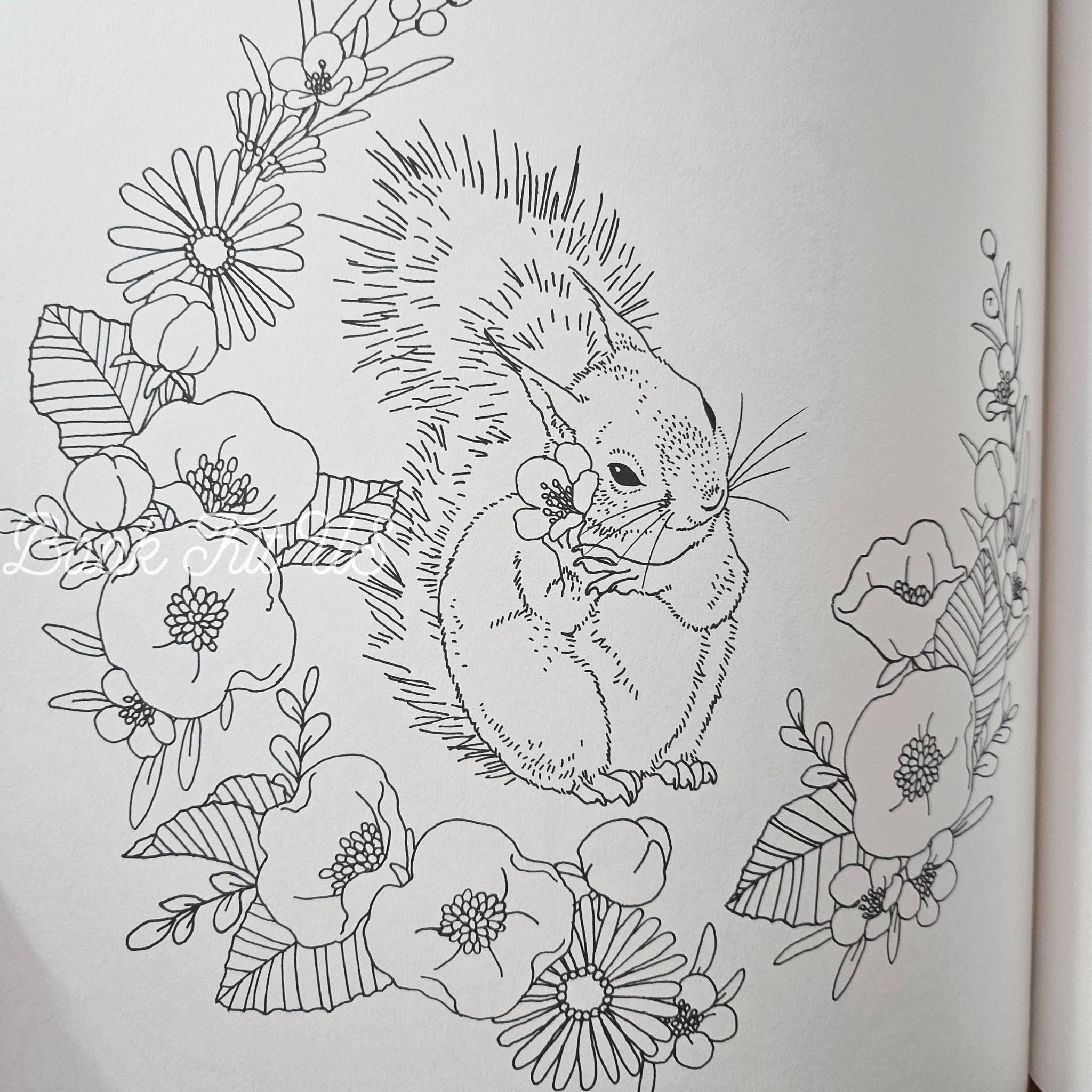 Forest Animals Coloring Book: Japanese Craft Edition