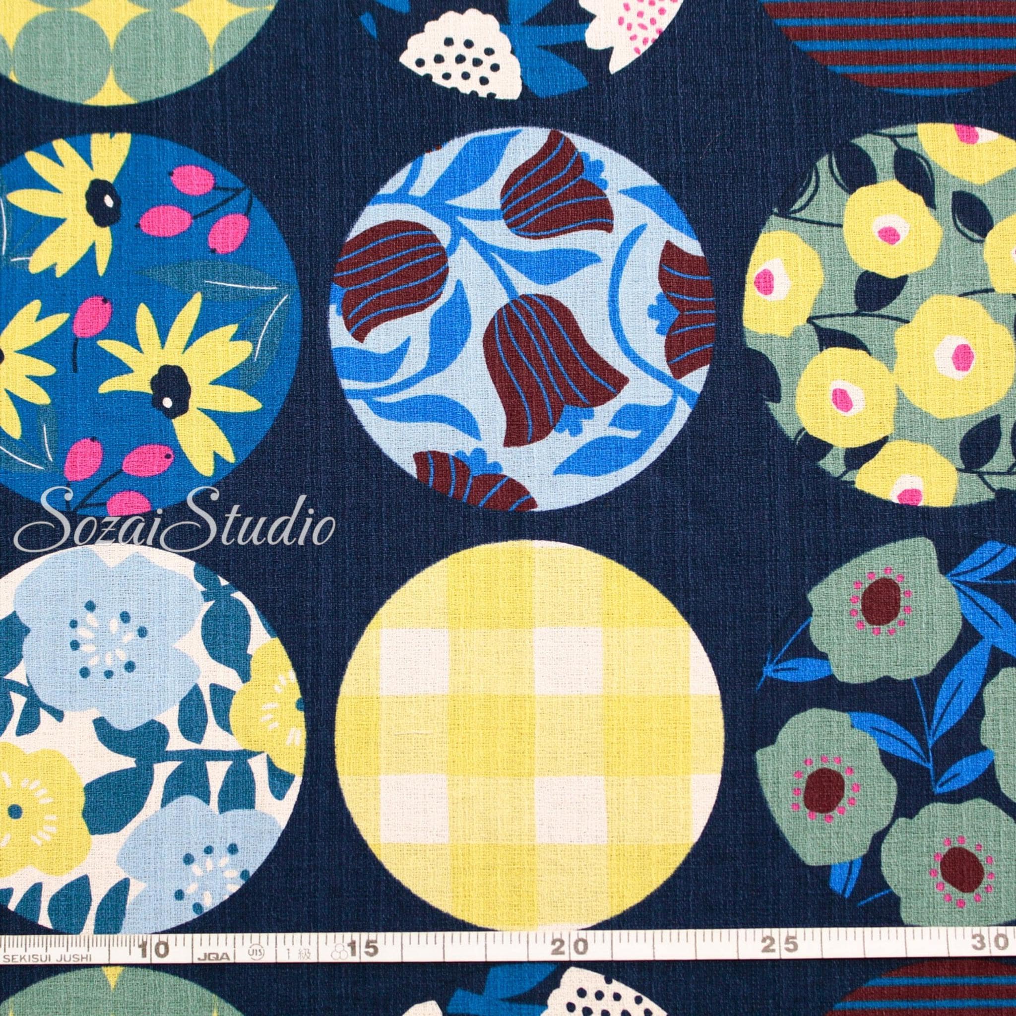 Japan imported, 1 Yard Baniran Cotton Dobby Miori colloction, Blue