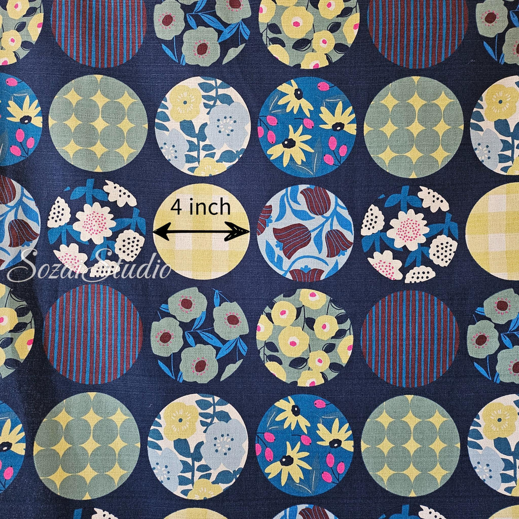 Japan imported, 1 Yard Baniran Cotton Dobby Miori colloction, Blue