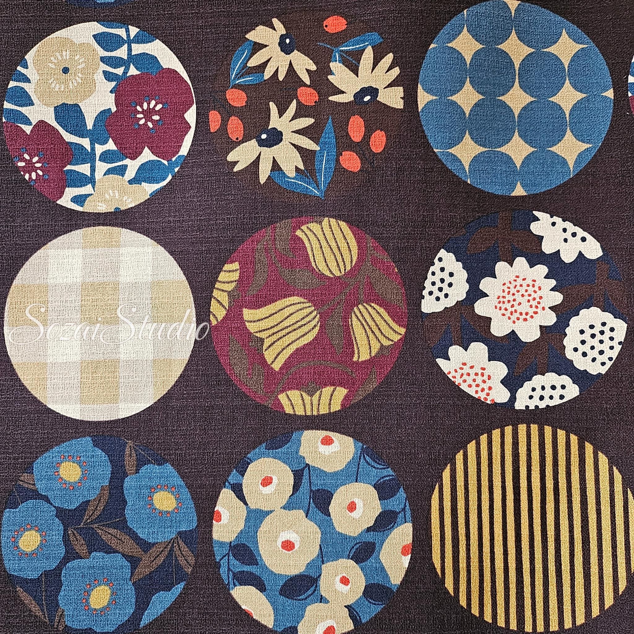 Japan imported, 1 Yard Baniran Cotton Dobby Miori colloction, Brown