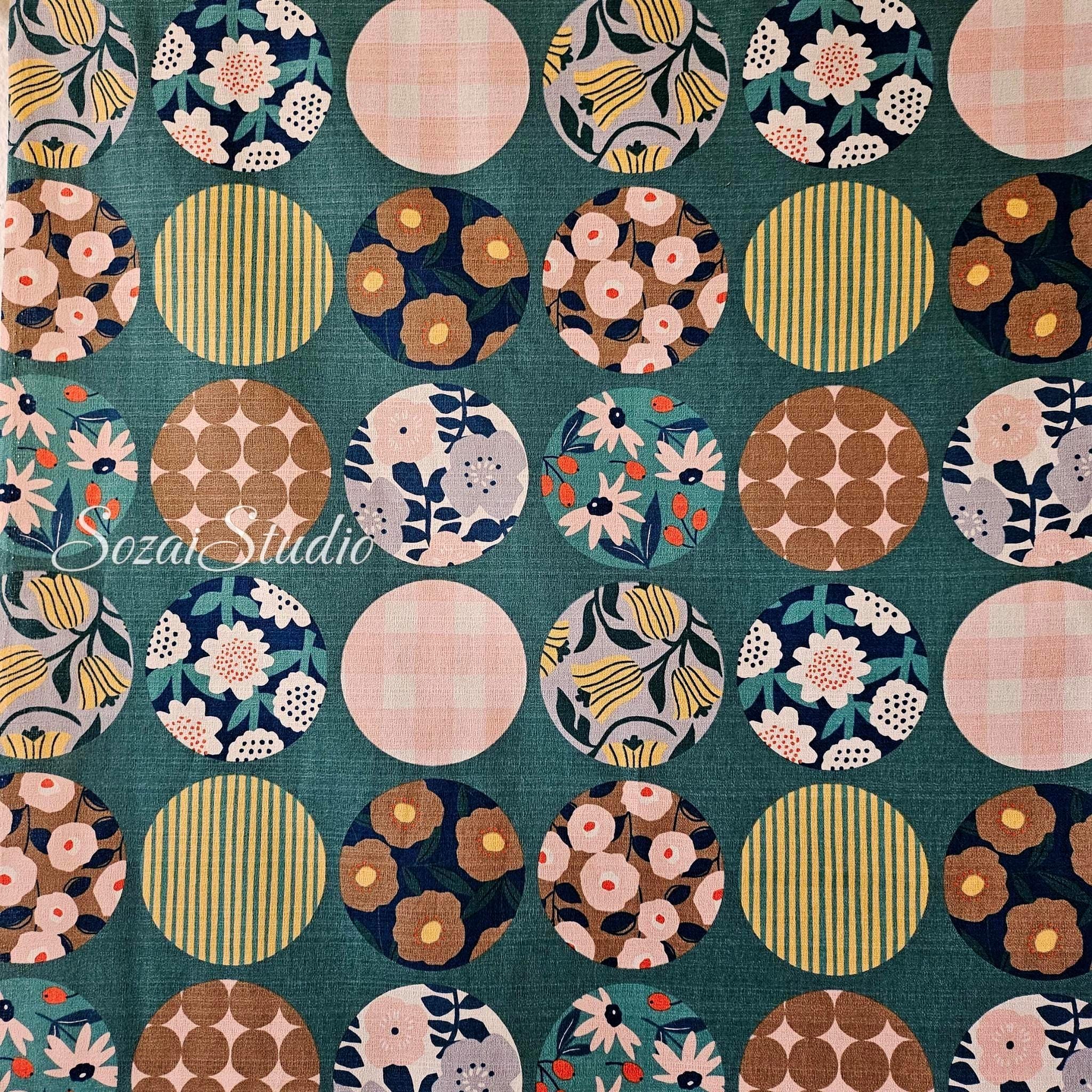 1 Yard Baniran Cotton Dobby Miori colloction, Japan imported, Green