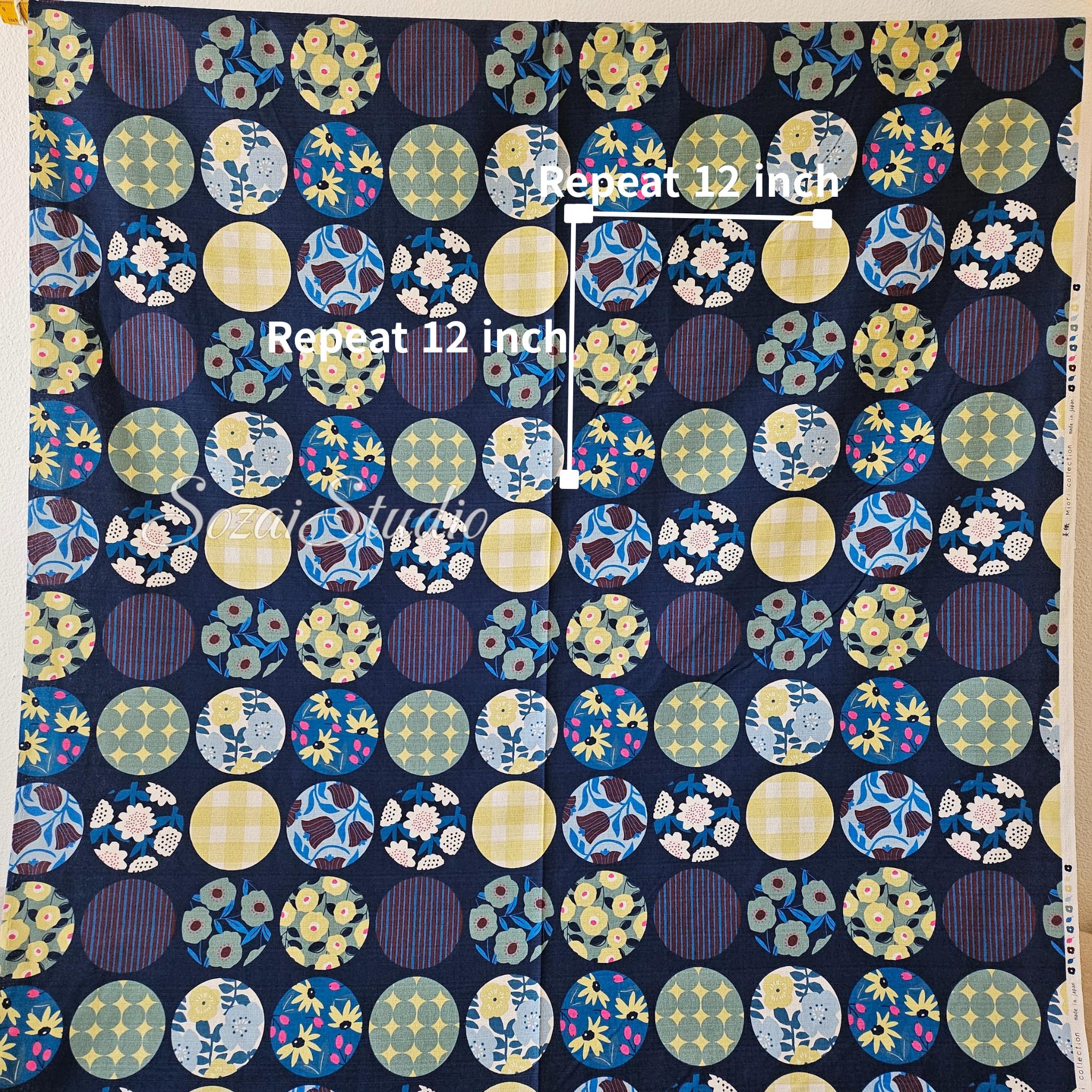 Japan imported, 1 Yard Baniran Cotton Dobby Miori colloction, Blue