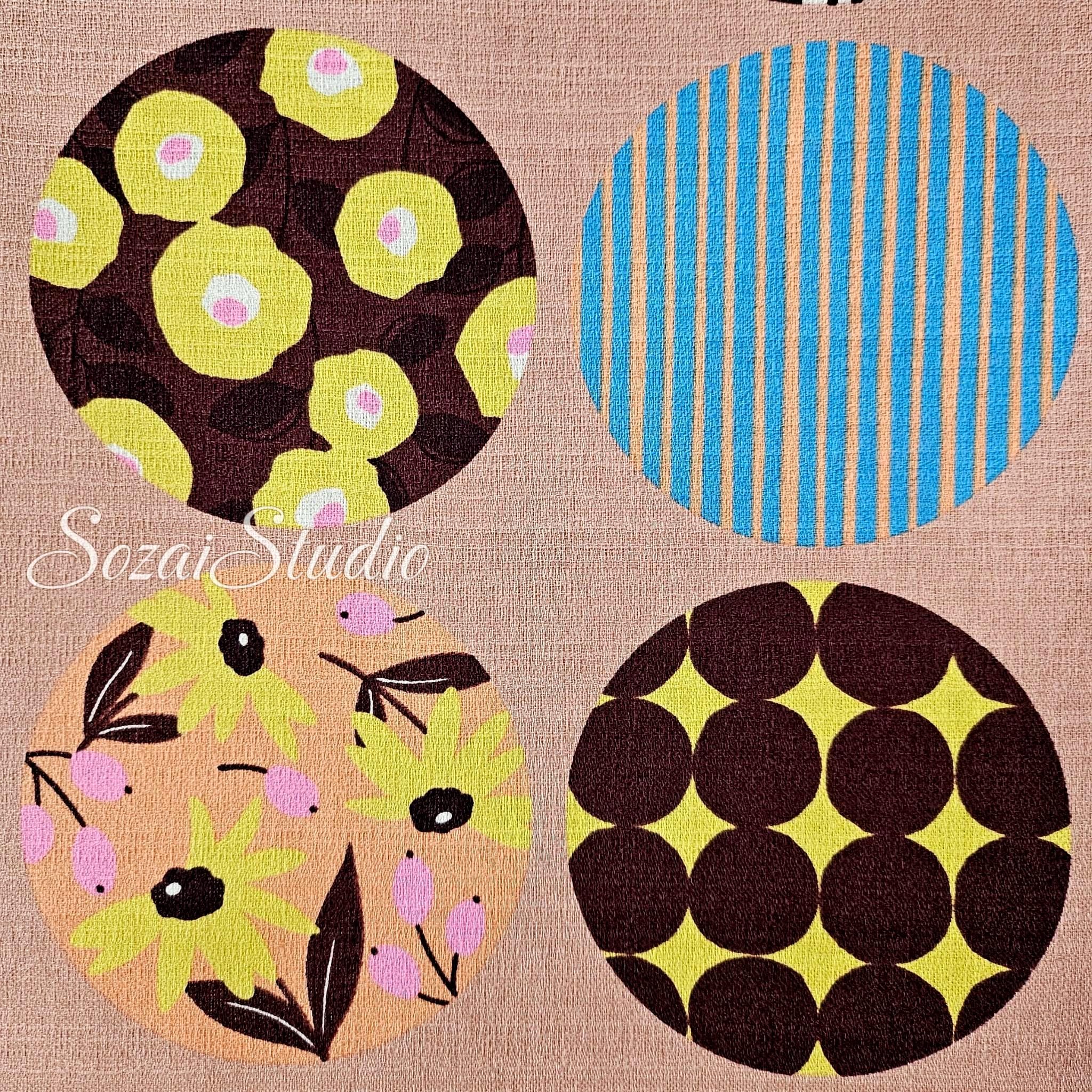 1 Yard Japan imported, Hawaiian Baniran Cotton Dobby Miori colloction, Apricot color