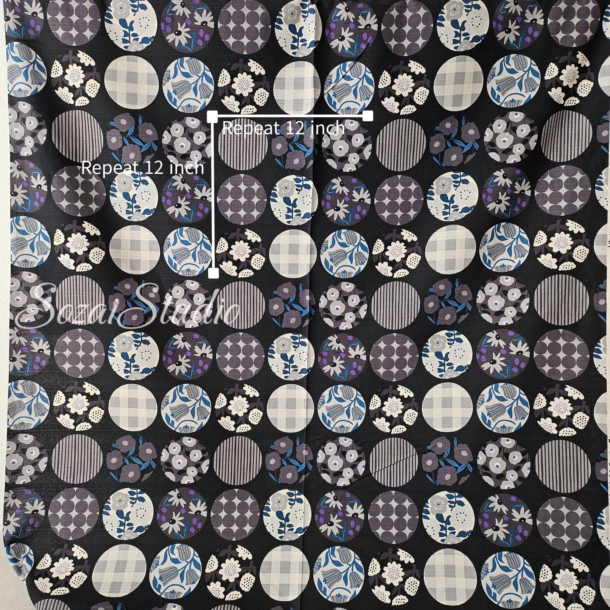 1 Yard Japan imported, Dobby fabric Cotton 100 - Miori colloction, Black