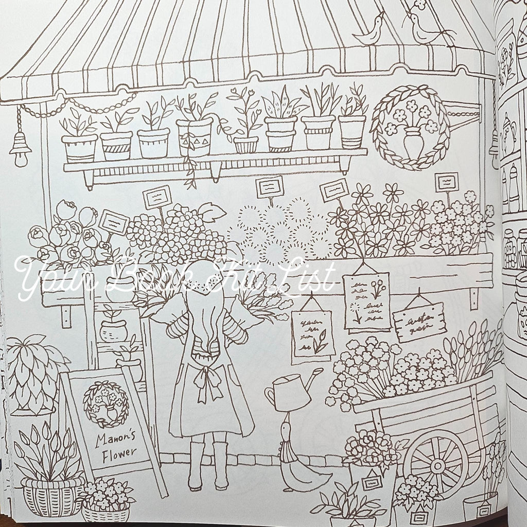 Romantic Country Coloring Book – Japanese Edition by Eriy