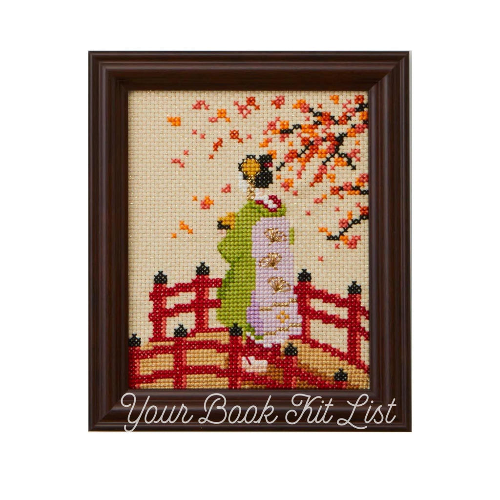 Cosmo DIY Embroidery Kit : Shimmering Japanese Seasons, Kyoto in Autumn