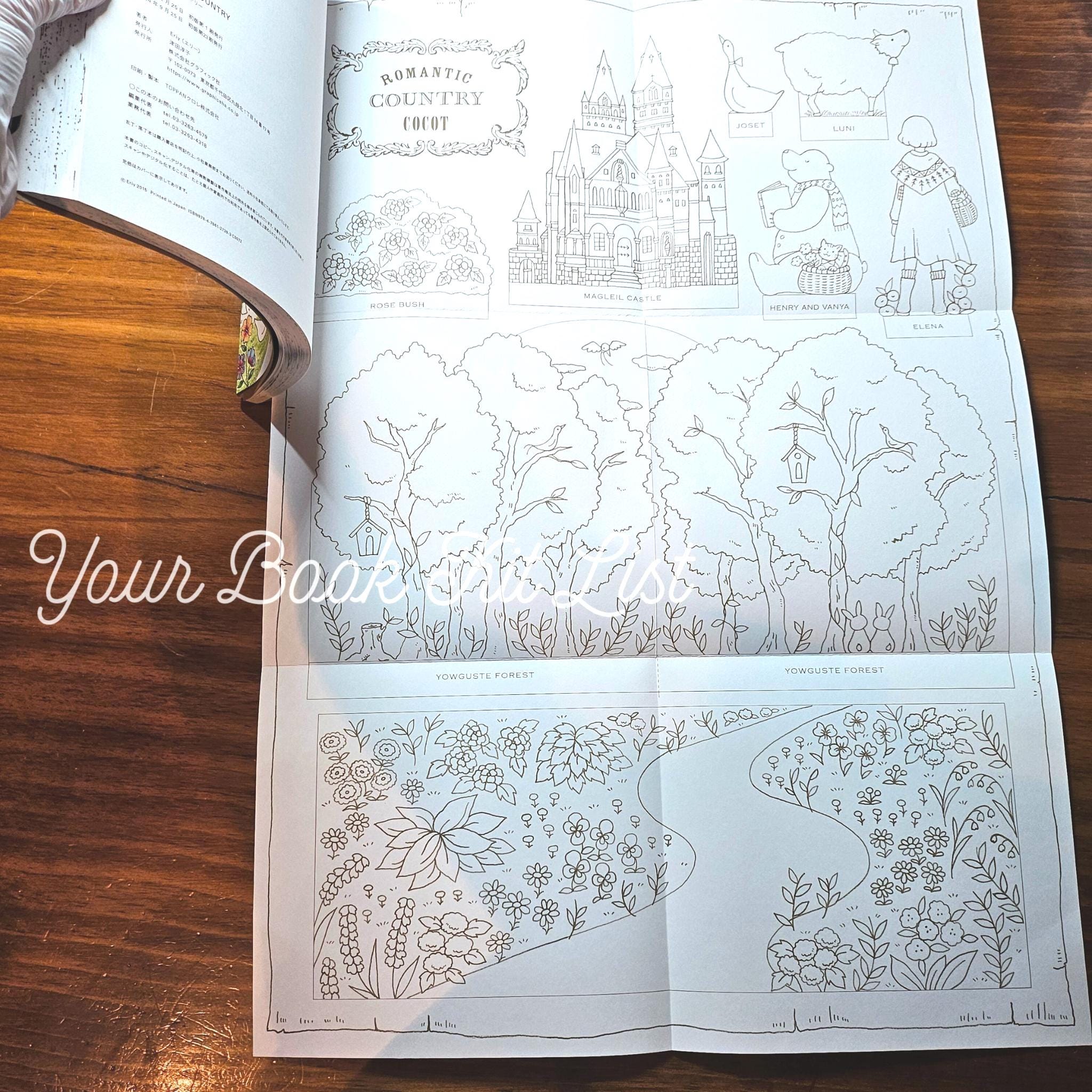 Romantic Country Coloring Book – Japanese Edition by Eriy