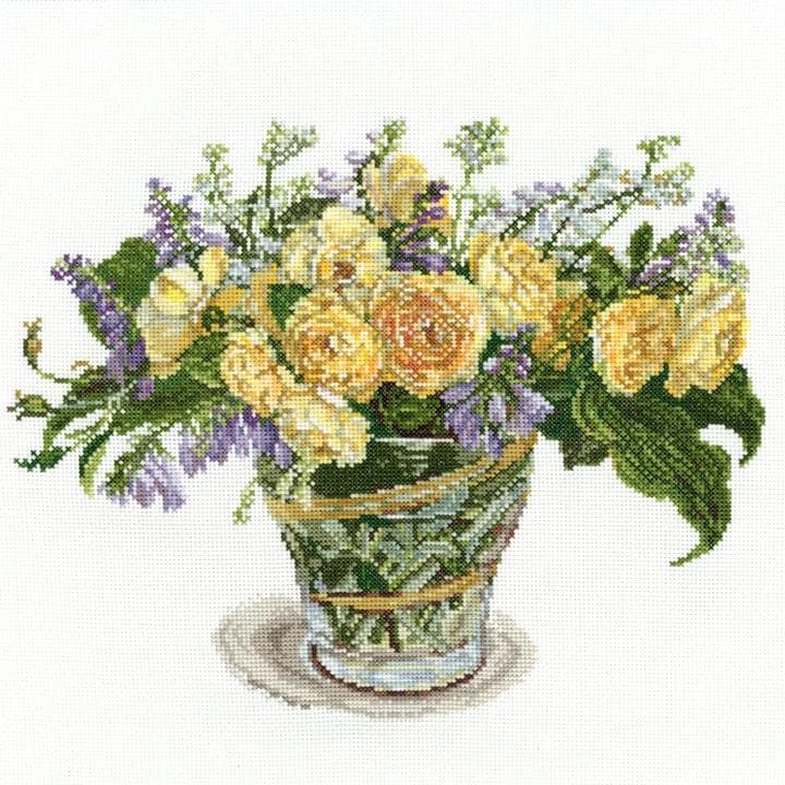 LECIEN Embroidery Kit - COSMO Fujiko Collection: Graham Thomas and Buttercup, Japan Craft