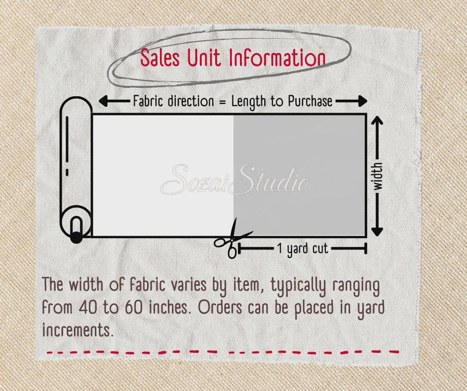 1 Yard Japan imported, Dobby fabric Cotton 100 - Miori colloction, Black